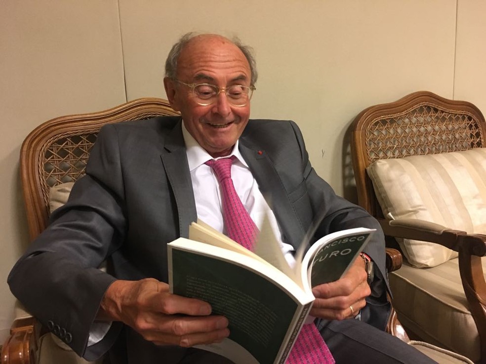 Sociólogo francês Dominique Wolto durante entrevista em Brasília (Foto: Gabriel Luiz/G1)