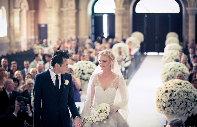 Casamento de Carol Trentini e Fabio Bartelt (Foto: reprodução / Vogue US)