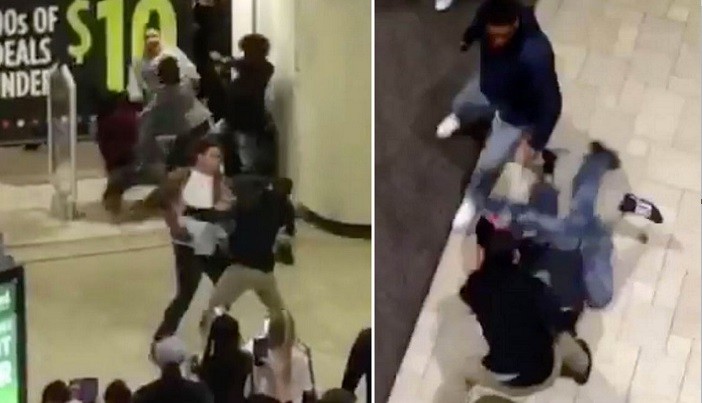 Brigas em shopping americano na Black Friday