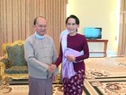 Suu Kyi e presidente de Mianmar se reúnem para preparar transição 