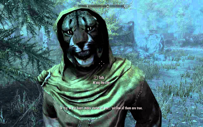 Maiq é personagem recorrente, e misterioso, dos games da série Elder Scrolls (Foto: Reprodução/YouTube)