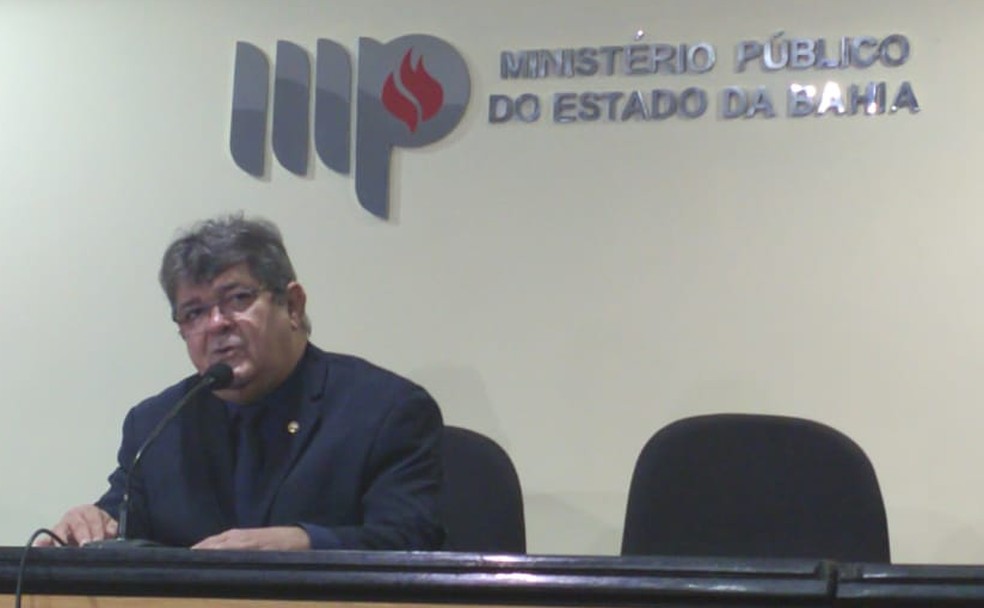Promotor Davi Gallo deu entrevista coletiva para falar sobre a denúncia do Ministério Público — Foto: Vanderson Nascimento