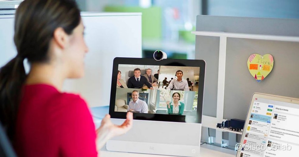 A plataforma pode ser acessada em diferentes dispositivos diretamente no navegador — Foto: Divulgação/Cisco Webex Meetings