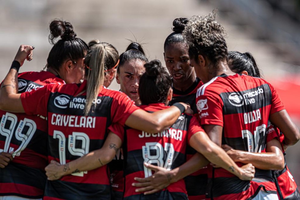 Flamengo tem a melhor campanha da hist&oacute;ria do clube no Brasileir&atilde;o Feminino &mdash; Foto: Paula Reis/Flamengo