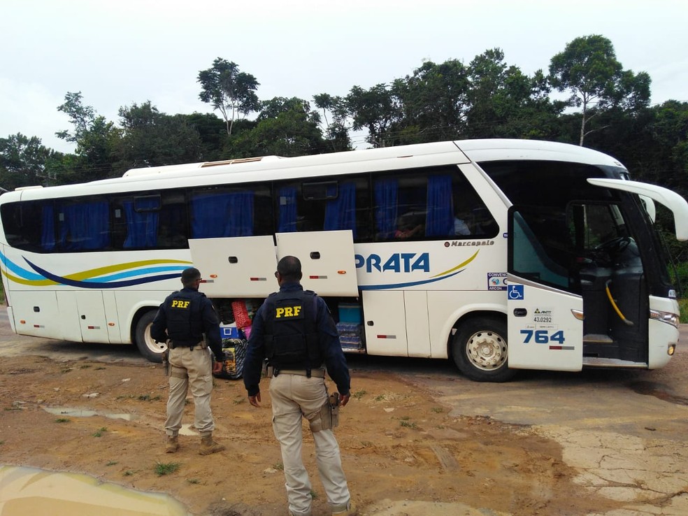 Prisão foi feita por agentes da PRF, na BR-163, em Santarém, no oeste do Pará — Foto: PRF/Divulgação