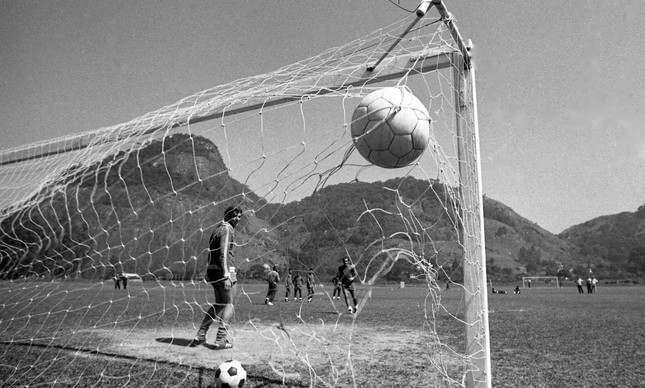 Treino da seleção brasileira no Itanhangá Golf Clube, em 1970