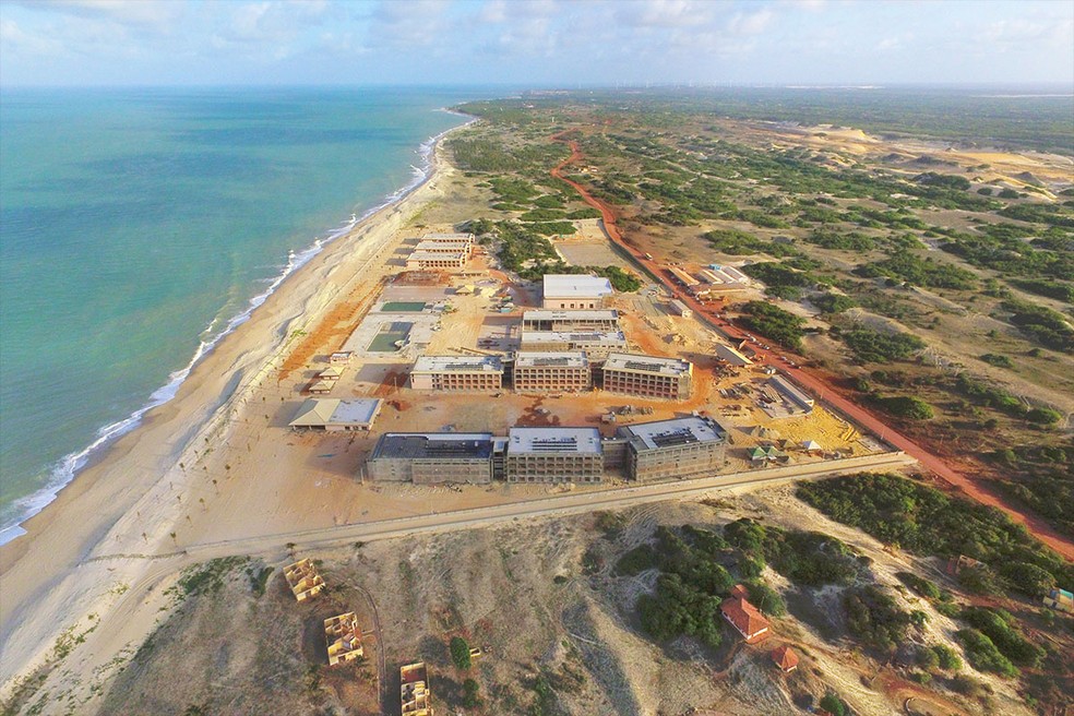 Durante construção de hotel em Touros, RN, Vila Galé abre 400 vagas de trabalho no RN (Foto: Vila Galé/Divulgação)