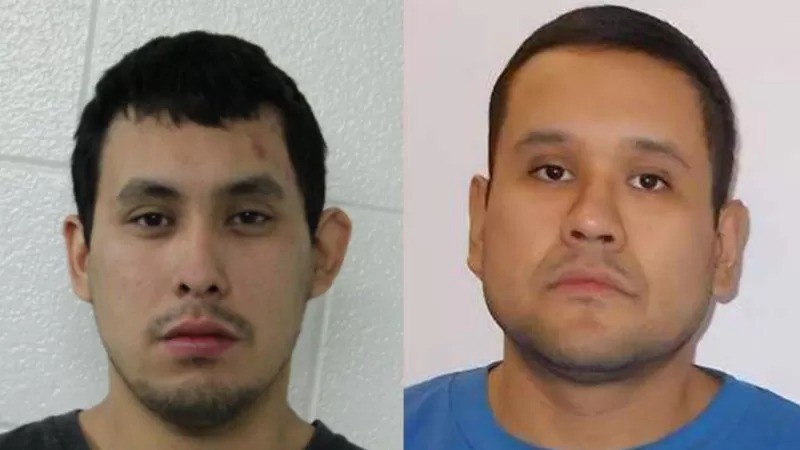 Os suspeitos foram identificados como Damien Sanderson (à esquerda) e Myles Sanderson (à direita) (Foto: RCMP SASKATCHEWAN via BBC)