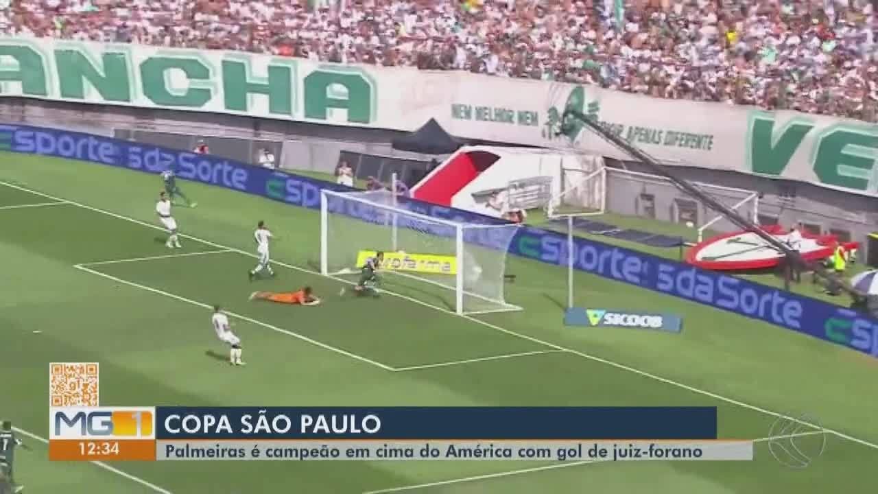 Com gol de jogador de Juiz de Fora, Palmeiras vence América-MG e conquista a Copinha