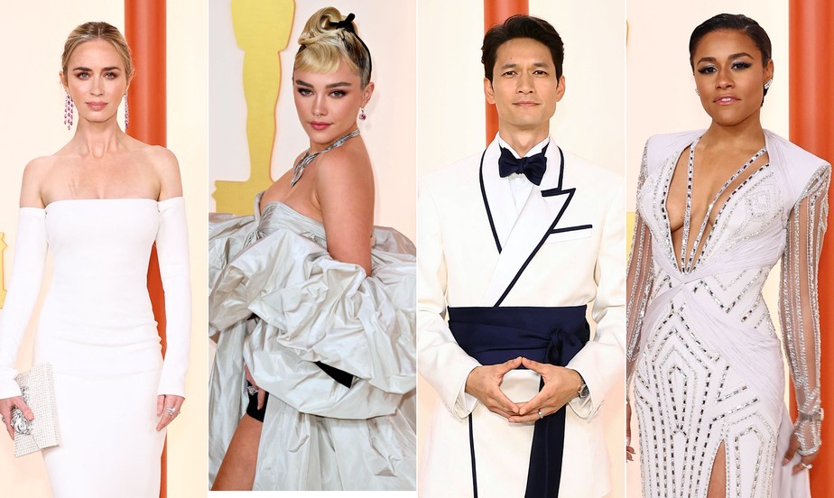 Oscar 2023 tem noite de vestidos brancos, cabelos 'lambidos' e decotes;  veja fotos | Filmes | O Globo