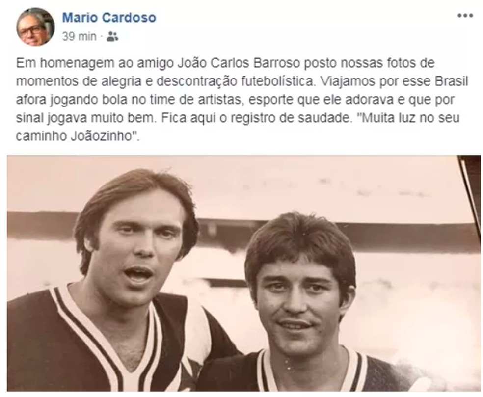 O ator Mario Cardoso fez sua homenagem  — Foto: Reprodução Instagram 