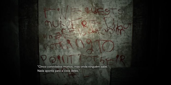 Enigma da demo de Resident Evil 7 envolve encontrar quatro cadáveres pela casa (Foto: Reprodução/Felipe Demartini)