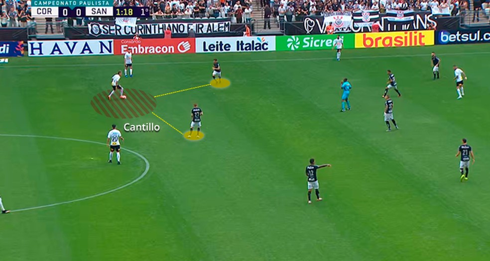 Lance do gol é um exemplo da intensidade corintiana — Foto: Leonardo Miranda