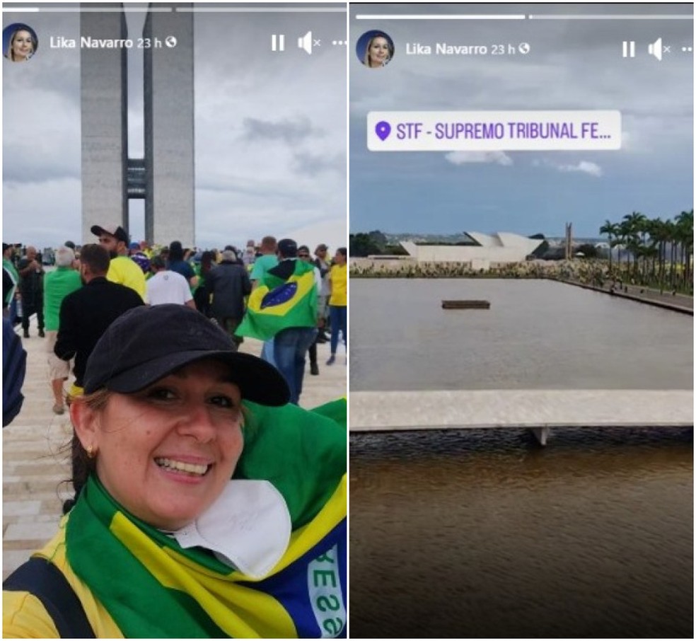 Servidora da cidade de Leme fez posts durante invasão na Praça dos Três Poderes  — Foto: Reprodução