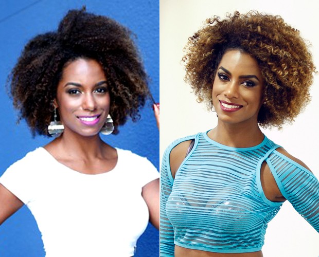 Antes e depois do cabelo novo de Ivi Pizzott (Foto: Raphael Dias / Gshow / Ellen Soares / Gshow)