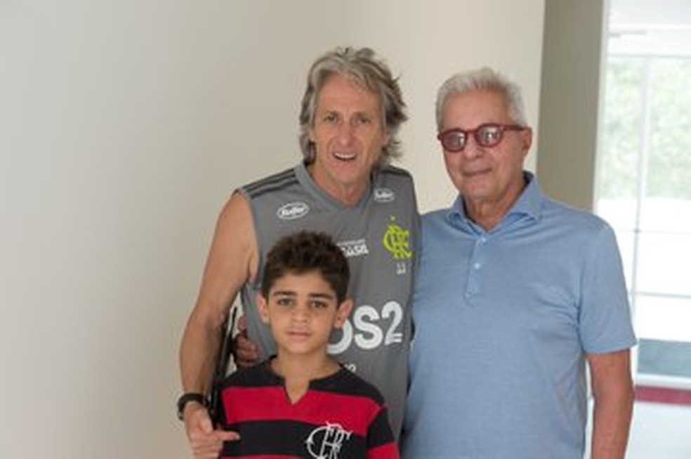 Jorge Jesus e Marcio Braga Flamengo — Foto: Alexandre Vidal