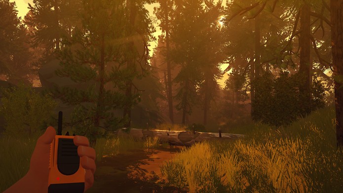 Firewatch: o protagonista utiliza um rádio portátil para pedir instruções (Foto: Divulgação/Campo Santo)