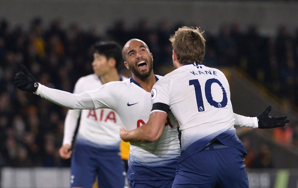  Tottenham de Lucas Moura e Kane tem duelo decisivo contra a Inter em Londres — Foto: Peter Powell/Reuters 