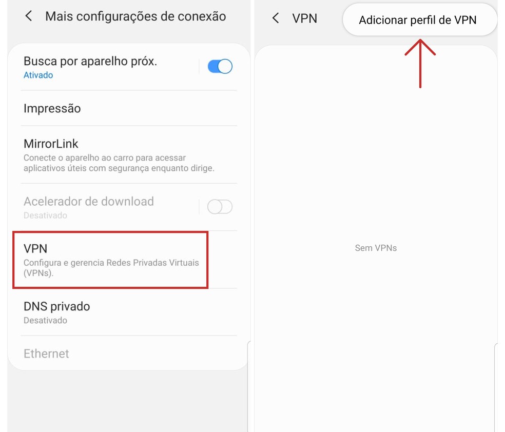 Como usar VPN no celular Android — Foto: Reprodução/Emanuel Reis