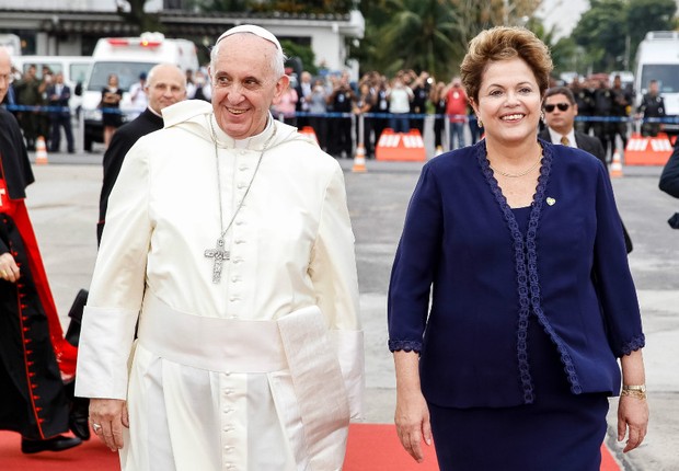 O papa Francisco encontra-se com a presidente Dilma Rousseff (Foto: Tomaz Silva/Agência Brasil)