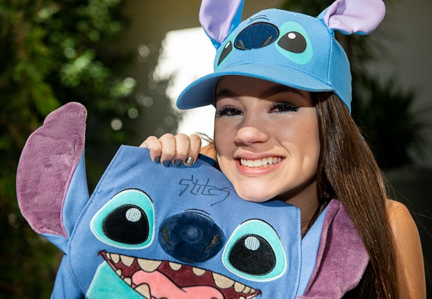 Stitch é o personagem preferido de Bela Fernandes (Foto: Arquivo pessoal)
