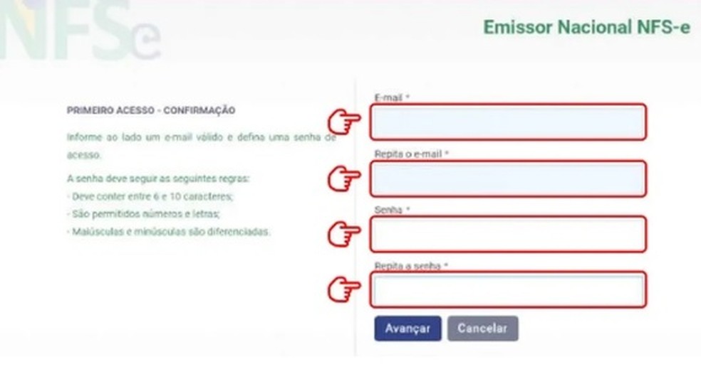 É preciso informar e-mail e senha — Foto: Reprodução