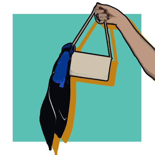 Como amarrar lenços na bolsa e ganhar um novo acessório (Foto: Arte Vogue Online)