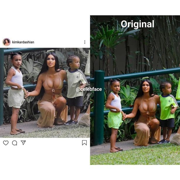 Kim Kardashian e os filhos (Foto: Instagram)
