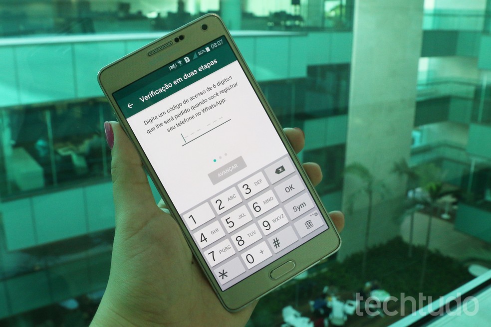 WhatsApp tem verificação em duas etapas — Foto: Aline Batista/TechTudo