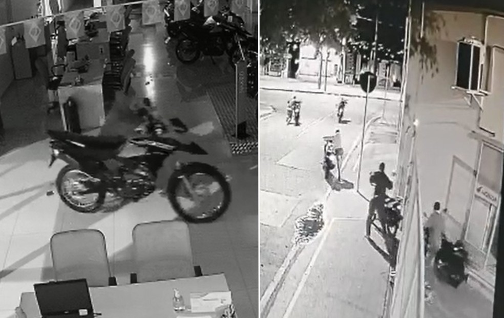 Criminosos invadem concessionária e furtam diversas motos em Sorocaba (SP) — Foto: Reprodução