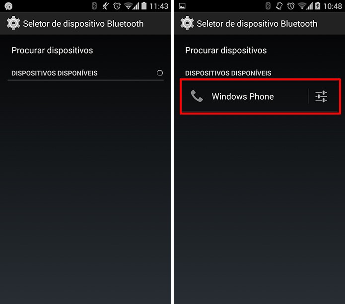 Android exibir? o telefone do amigo com Windows Phone para que voc? envie o arquivo (Foto: Reprodu??o/Elson de Souza)