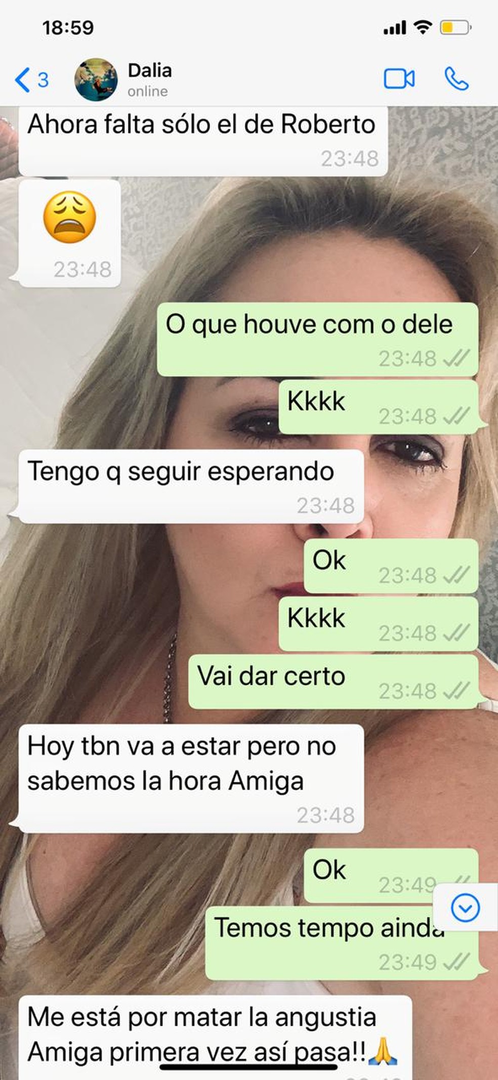 Caso Ronaldinho: Dalia diz a Paula Lira que documentos de Assis ainda não chegaram — Foto: Reprodução