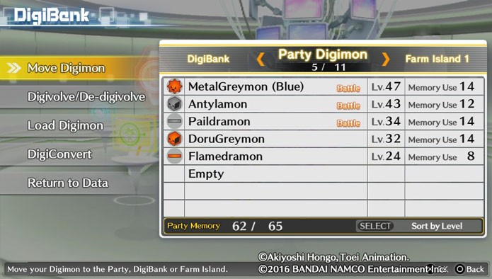 Evolua, organize e coloque seus Digimons na DigiFarm usando o DigiBank (Foto: Reprodução/Tais Carvalho)