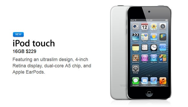 Novo modelo do iPod touch não tem câmera traseira (Foto: Reprodução/Apple Store)
