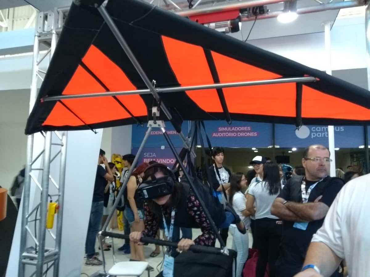 Voo de asa delta sem sair do chão? Simulador é uma das atrações na Campus  Party Natal | Rio Grande do Norte | G1