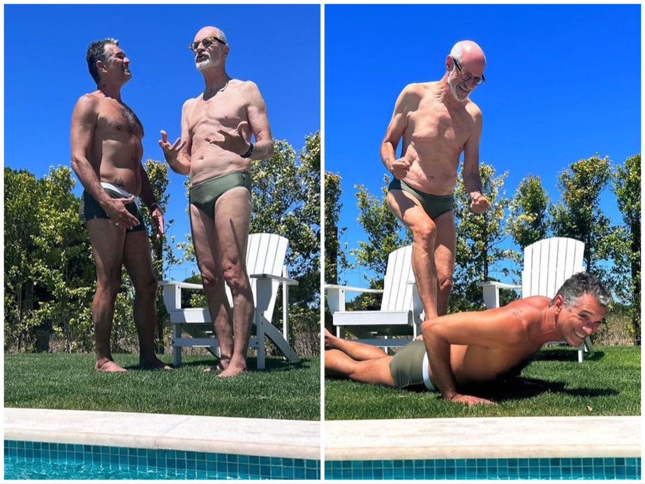 Marcos Caruso e o marido