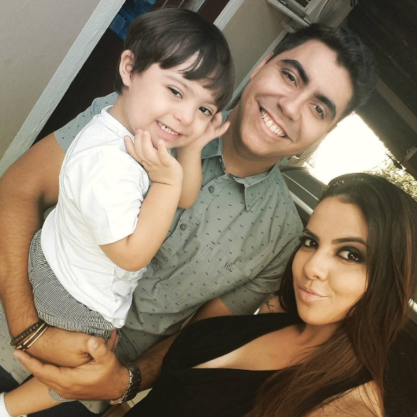 Bruna, o marido Maicon e o pequeno Enzo (Foto: Reprodução / Instagram)
