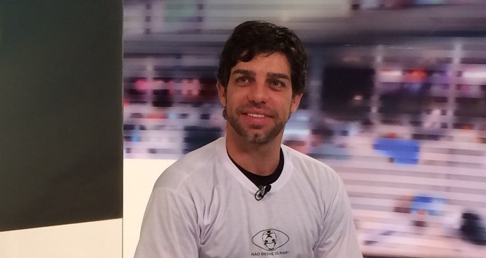 Juninho participa do "Redação SporTV" (Foto: Alexandre Sattamini/ SporTV.com)