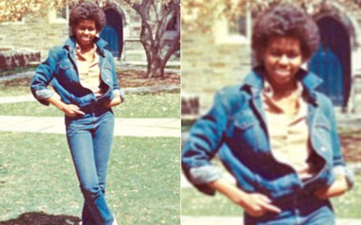 Michelle Obama Jornal divulga foto da primeira dama com 19 anos