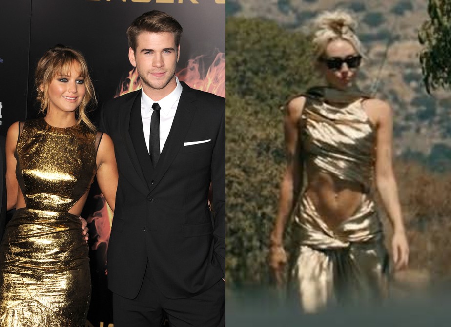 Jennifer Lawrence, Liam Hemsworth e Miley Cyrus