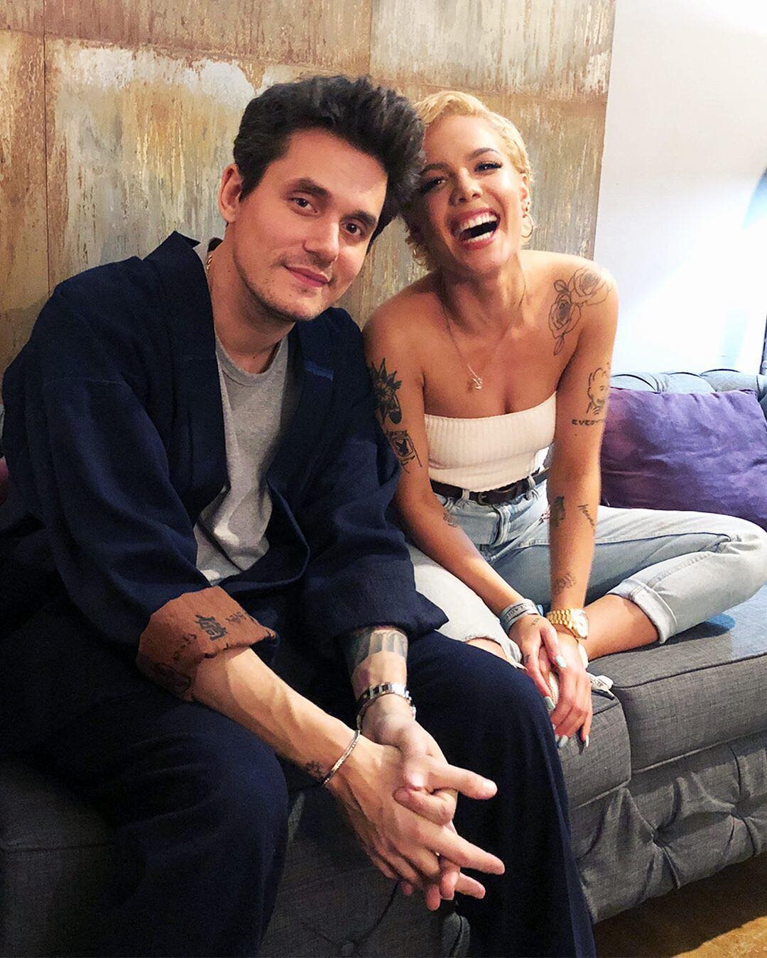 John Mayer e Halsey (Foto: Reprodução Instagram)