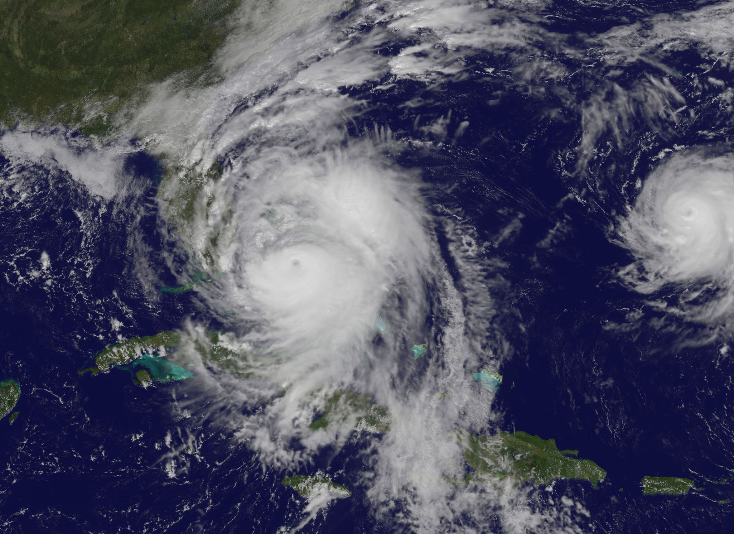 Furacão é de categoria 4 e deve atingir a Flórida nos próximos dias (Foto: NASA/NOAA GOES Project)