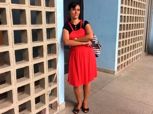 “ENEM 2016 - SÁBADO (5) – Salvador (BA) - Ana Cláudia Almeida foi uma das candidatas que p deu a prova na UniverSidade Federal na Bahia, em Salvador (Foto: Henrique Mendes/G1)