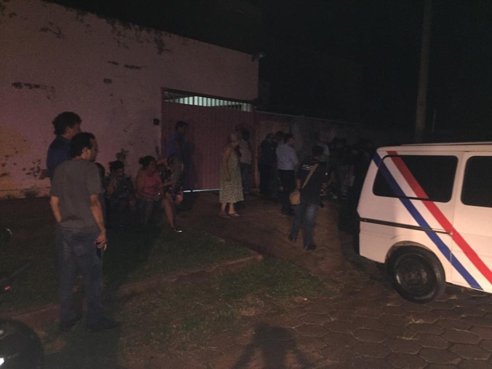 Local onde houve o atentado, no Paraguai — Foto: Polícia do Paraguai/Divulgação
