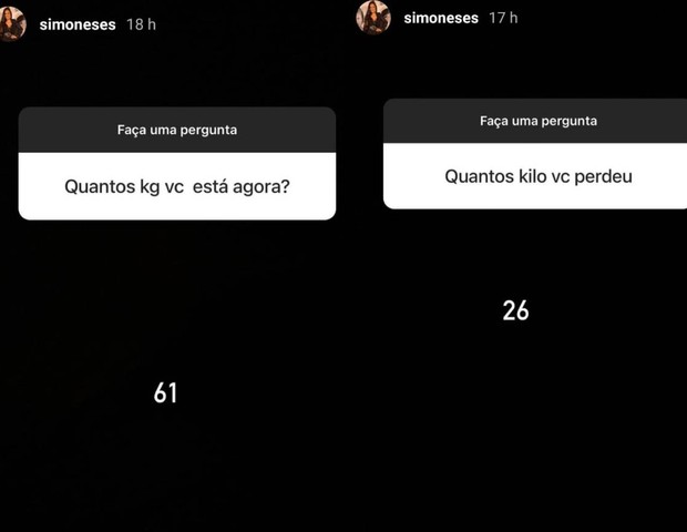 Simone responde a seguidores (Foto: Reprodução/Instagram)