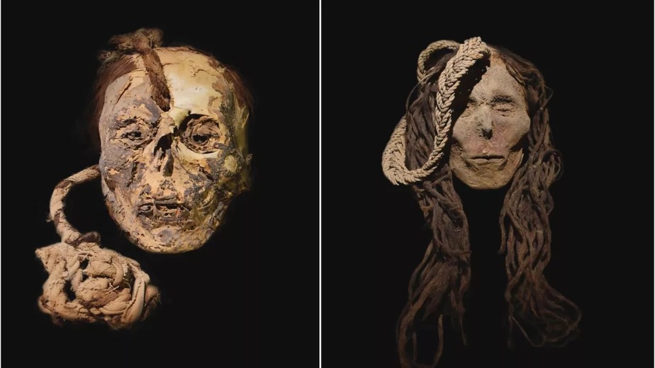 Duas cabeças, uma de uma criança e outra de uma mulher, faziam parte de uma antiga cerimônia realizada no atual Peru