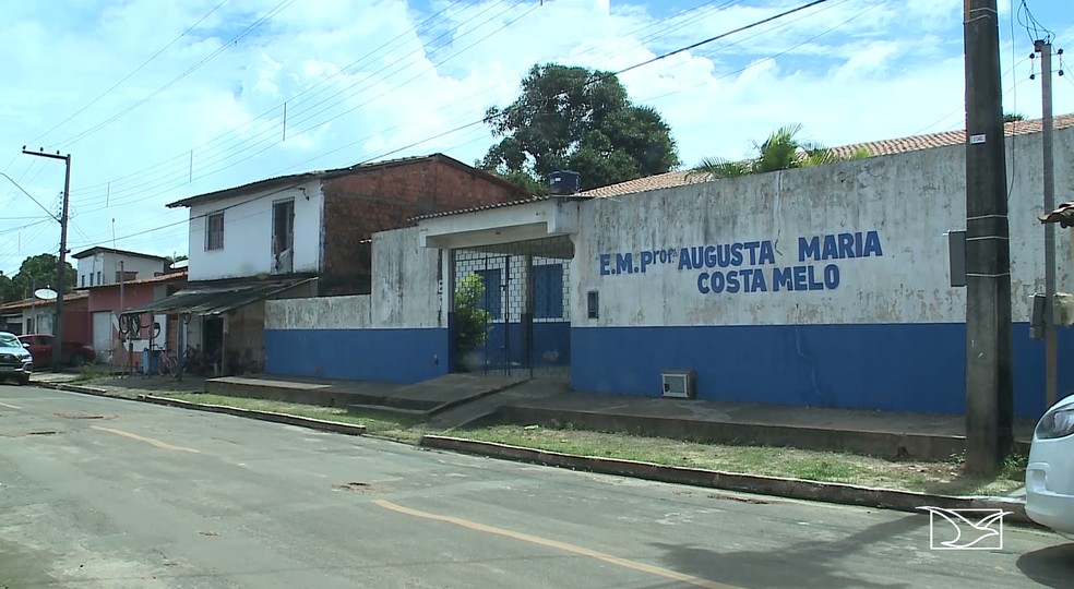Escola ProfÂª Augusta Maria Costa Melo, em SÃ£o JosÃ© de Ribamar â€” Foto: ReproduÃ§Ã£o/TV Mirante
