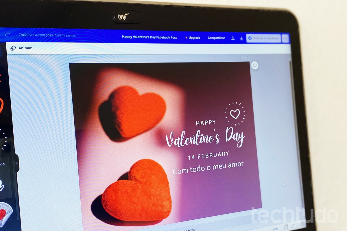 Valentine’s Day 2022: como fazer cartão com frase no Canva
