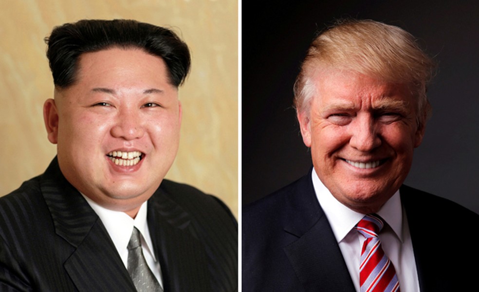 Kim Jong-un (esq) e Donald Trump (Foto: Reuters)