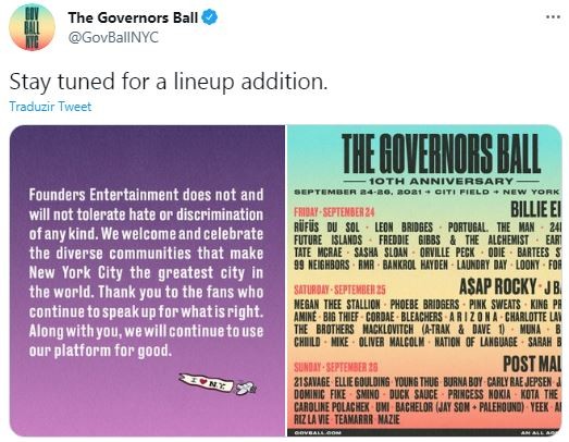 The Governors Ball excluiu DaBaby da graade de programação (Foto: Reprodução / Instagram)